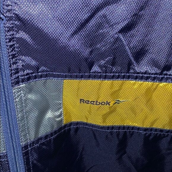 Reebok Vintage  Blue & Yellow Windbreaker Jacket Size XL - Picture 2 of 5